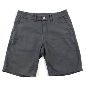 Lululemon Commission Performance Chino Shorts Mens Size 30 Gray Flat Front